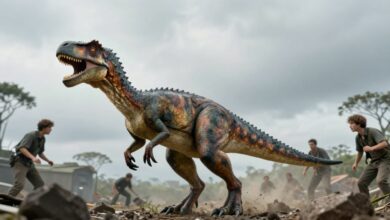 Extinção dos dinossauros: asteroide colidindo com a Terra e um cenário caótico de destruição