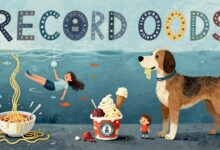 Capa ilustrando recordes mundiais inusitados, com elementos divertidos e objetos curiosos